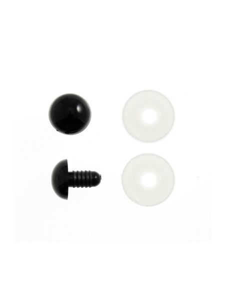 Lot de 6 yeux de sécurité 9 mm - Rose