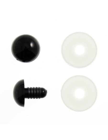 Lot de 6 yeux de sécurité 9 mm - Rose