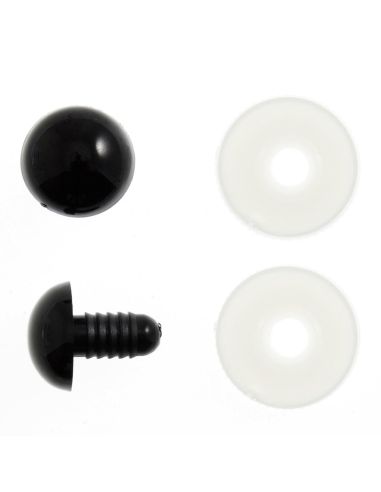 Lot de 6 yeux de sécurité 9 mm - Rose