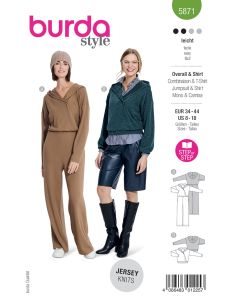 Patron de combinaison et sweat-shirt - Burda 5871