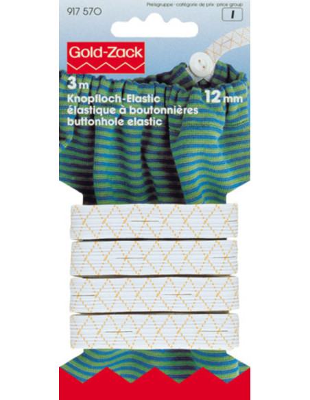 12 mm buttonhole elastic