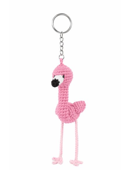Kit mini porte-clés amigurumi Anchor - Flo le flamand rose