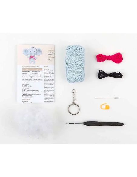 Kit mini porte-clés amigurumi Anchor - Eli l'éléphant
