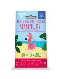 Kit mini porte-clés amigurumi Anchor - Flo le flamand rose