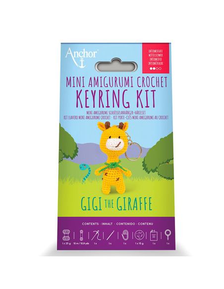 Kit mini porte-clés amigurumi Anchor - Gigi la girafe