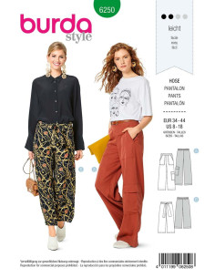 Loose pants pattern - Burda 6250