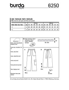Loose pants pattern - Burda 6250 2