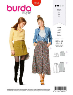 Flared Skirt Pattern - Burda 6252