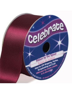 Celebrate satin ribbon plum - 25 mm x 4 meters