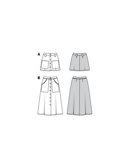 Flared Skirt Pattern - Burda 6252