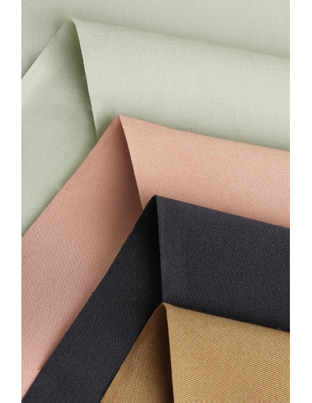 Tissu coton chino stretch Iced Mocha - Atelier Brunette