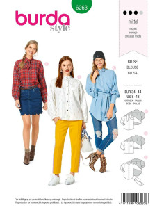 Blouse and Shirt Pattern - Burda 6263