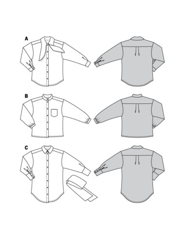 Blouse and Shirt Pattern - Burda 6263