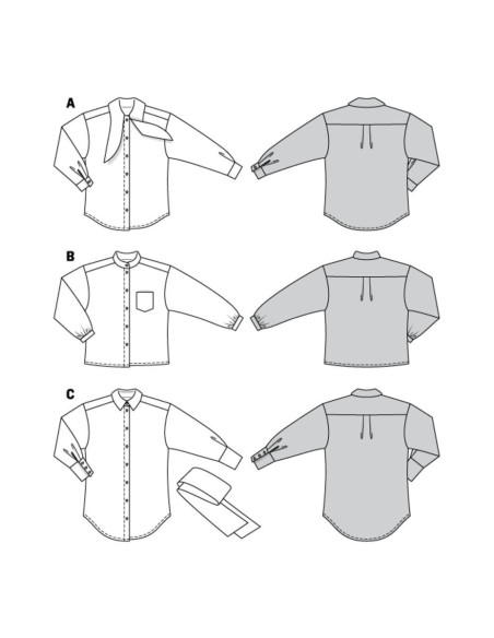 Blouse and Shirt Pattern - Burda 6263