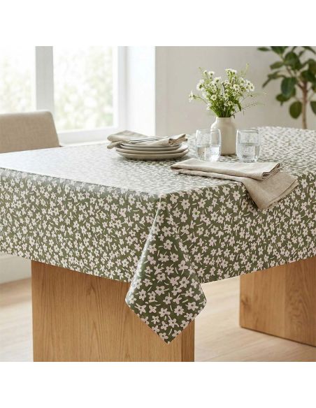 Nappe toile cirée Captain Cook Happy Days - Kaki