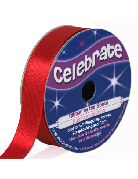 Celebrate red satin ribbon - 13 mm x 6 meters