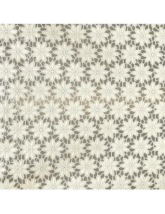 Nappe toile cirée Captain Cook Daisy - Crème