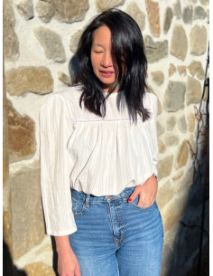 Tissu broderie Iris blanc - My Dress Made 2