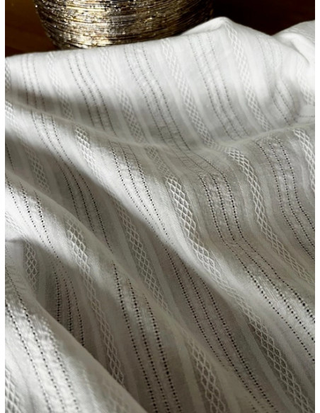 Tissu broderie Iris blanc - My Dress Made