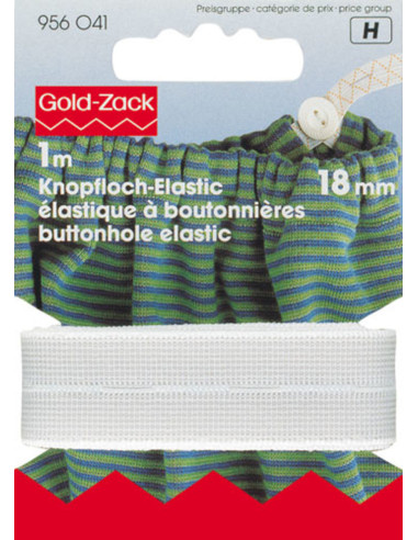 18 mm buttonhole elastic