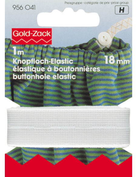 18 mm buttonhole elastic