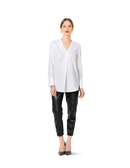 V-neck blouse pattern - Burda 6278