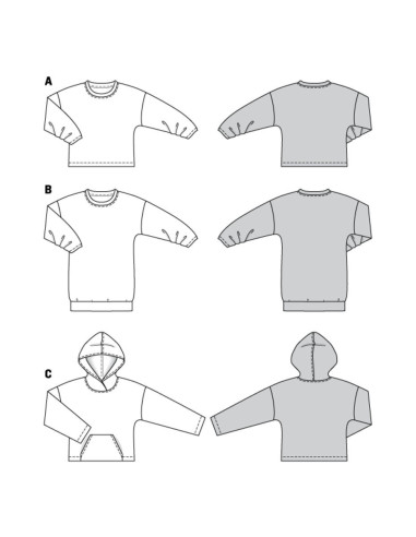 Sweatshirt Pattern - Burda 6296
