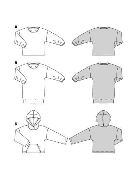 Sweatshirt Pattern - Burda 6296