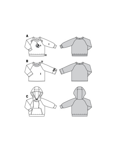 Hoodie pattern - Burda 9308