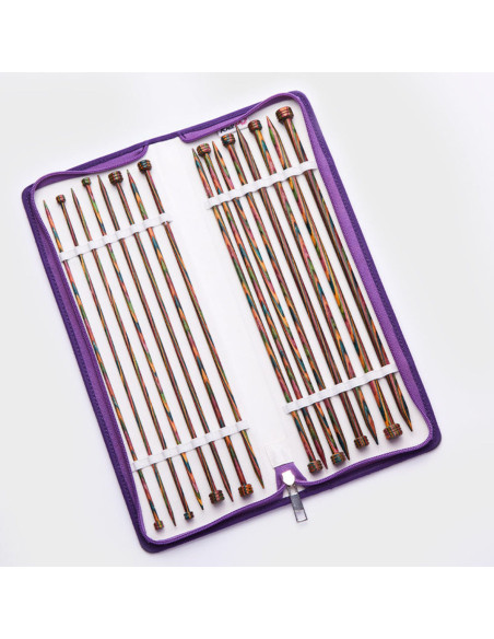 Symfonie KnitPro straight needle set in wood