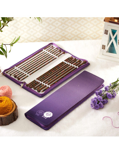 Symfonie KnitPro straight needle set in wood