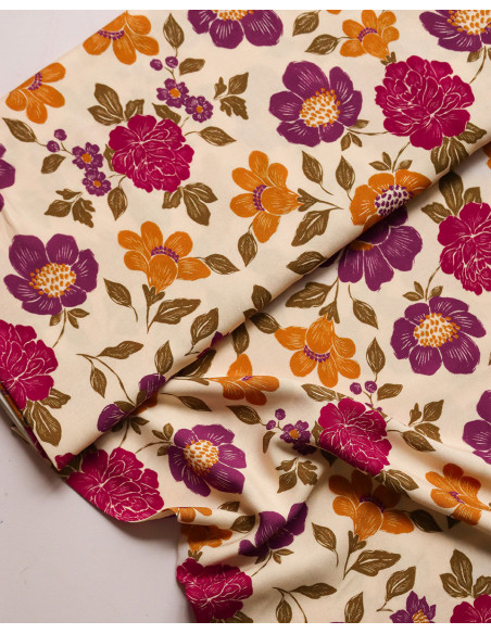 Tissu viscose Dalia crème - Lise Tailor