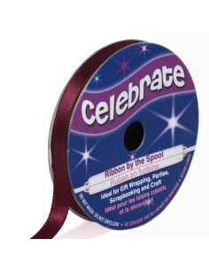 Celebrate satin ribbon plum - 6 mm x 6 meters