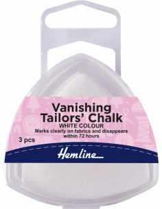 Box of 3 white triangular chalks