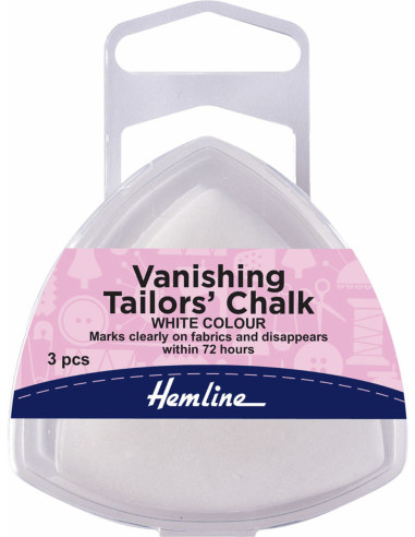 Box of 3 white triangular chalks