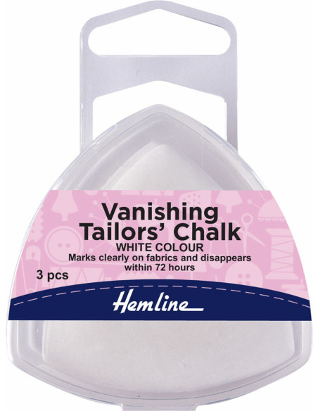 Box of 3 white triangular chalks