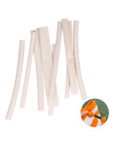 Lot de 10 gaines thermorétractable pour extrémité de cordon - Blanc