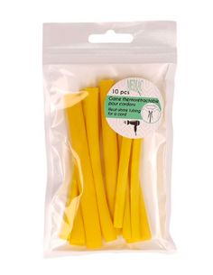 Lot de 10 gaines thermorétractable pour extrémité de cordon - Jaune 2