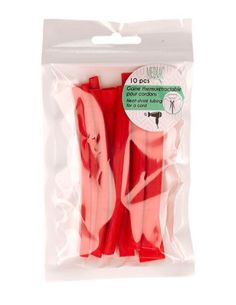 Lot de 10 gaines thermorétractable pour extrémité de cordon - Rouge 2