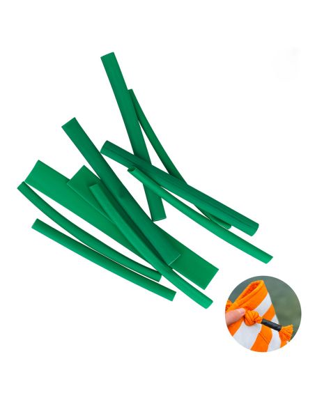 Lot de 10 gaines thermorétractable pour extrémité de cordon - Vert