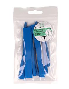 Lot de 10 gaines thermorétractable pour extrémité de cordon - Bleu 2