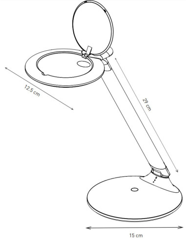 Rechargeable magnifying lamp Halo Go Daylight