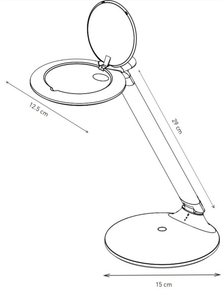 Rechargeable magnifying lamp Halo Go Daylight