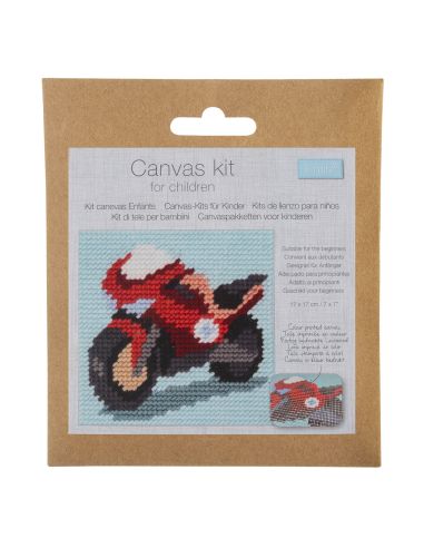 Kit canevas enfant - Moto
