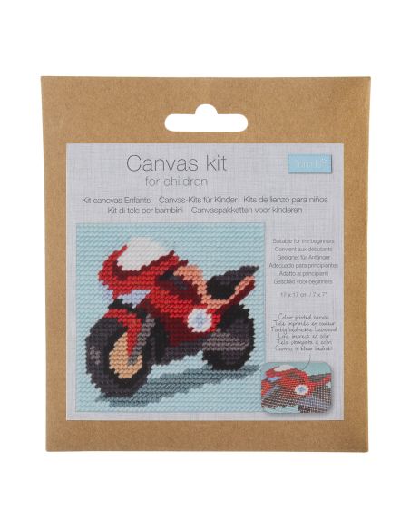 Kit canevas enfant - Moto