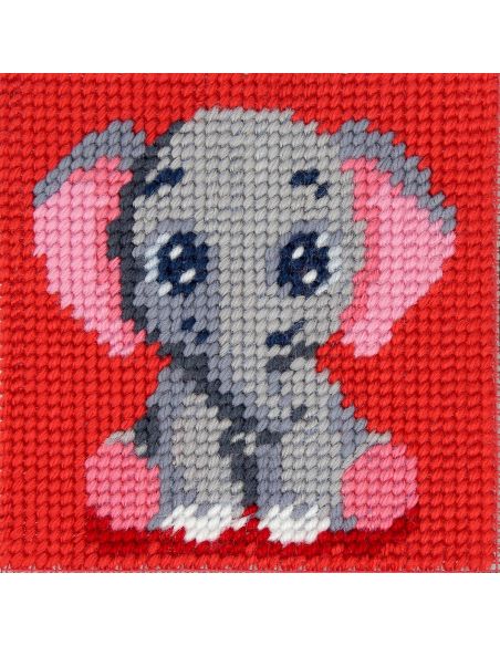 Kit canevas enfant - Éléphant