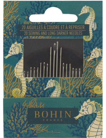 Booklet of 20 Bohin sewing and darning needles