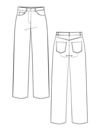 Patron de jean Worn - Maison Fauve