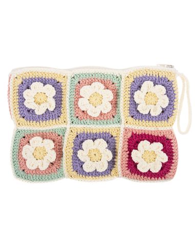 Kit de crochet - Pochette zippée florale