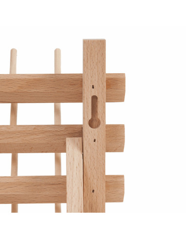 Wooden display stand for 25 spools of thread